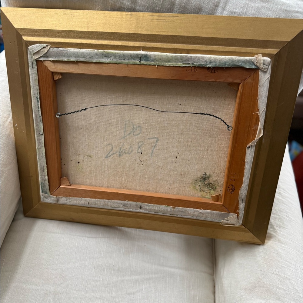 Vintage MCM signed framed Renato Longanesi boat painting - Picture 8 of 10